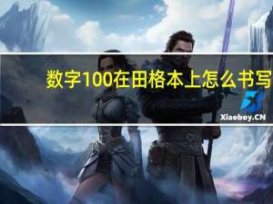 数字100在田格本上怎么书写