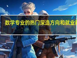 数学专业的热门深造方向和就业前景