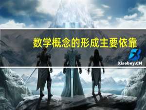 数学概念的形成主要依靠
