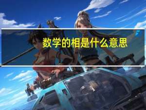 数学的相是什么意思