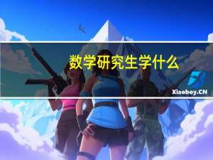 数学研究生学什么