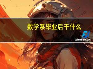 数学系毕业后干什么？