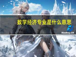 数学经济专业是什么意思