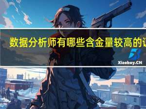 数据分析师有哪些含金量较高的证书