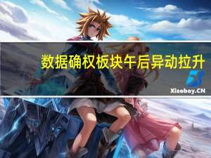 数据确权板块午后异动拉升