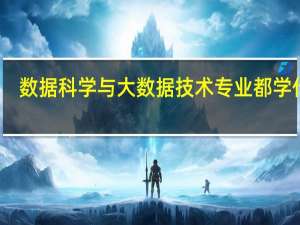 数据科学与大数据技术专业都学什么