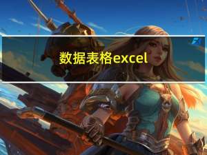 数据表格excel（数据表）