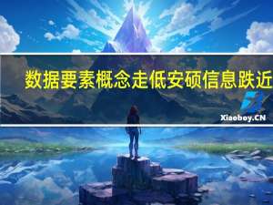 数据要素概念走低 安硕信息跌近10%