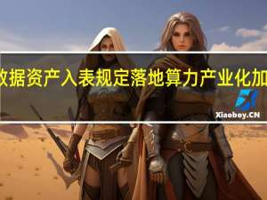 数据资产入表规定落地 算力产业化加速在即
