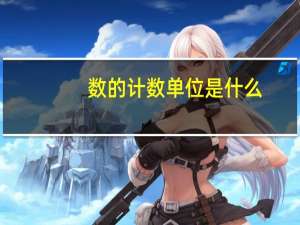 数的计数单位是什么