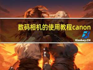 数码相机的使用教程canon（数码相机的使用）