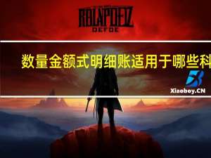 数量金额式明细账适用于哪些科目