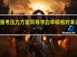整体的报考压力方面同等学力申硕相对来说更小一些吗