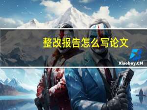整改报告怎么写论文