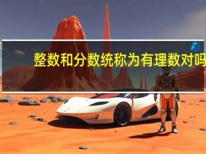 整数和分数统称为有理数对吗