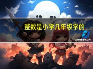 整数是小学几年级学的