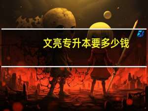 文亮专升本要多少钱