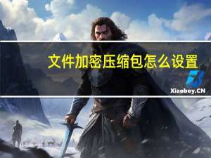 文件加密压缩包怎么设置（压缩包加密怎么设置）