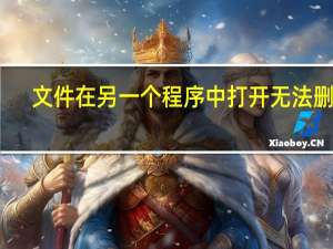文件在另一个程序中打开无法删除