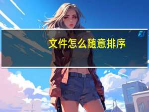文件怎么随意排序