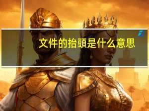 文件的抬頭是什么意思