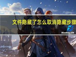 文件隐藏了怎么取消隐藏步骤（文件隐藏）