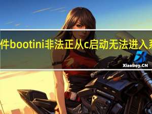 文件bootini非法正从c启动无法进入系统界面（文件boot.ini非法）