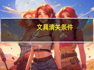 文具清关条件