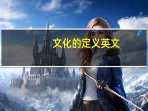 文化的定义英文