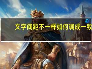 文字间距不一样如何调成一致（复制过来的文字间距不一样如何改）