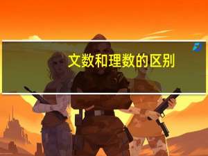 文数和理数的区别