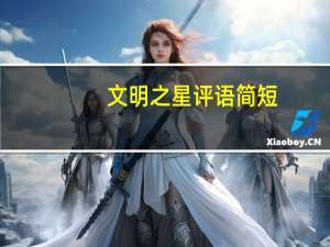 文明之星评语简短