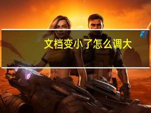 文档变小了怎么调大（文档变小了怎么把它调大）