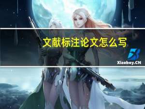 文献标注论文怎么写