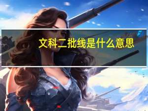 文科二批线是什么意思