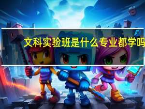 文科实验班是什么专业都学吗