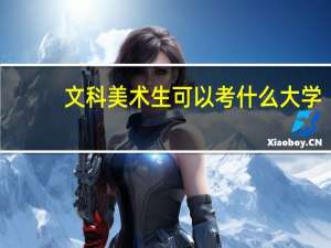 文科美术生可以考什么大学