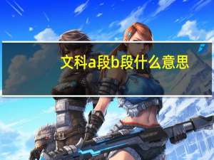 文科a段b段什么意思