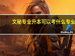 文秘专业升本可以考什么专业