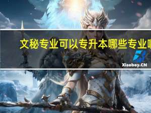 文秘专业可以专升本哪些专业啊