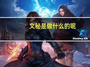 文秘是做什么的呢（文秘是做什么的）