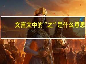 文言文中的“之”是什么意思