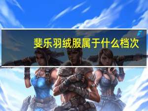 斐乐羽绒服属于什么档次
