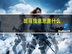 斑马线意思是什么