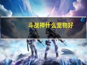 斗战神什么宠物好