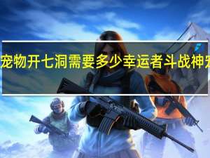 斗战神宠物开七洞需要多少幸运者 斗战神宠物开孔技巧