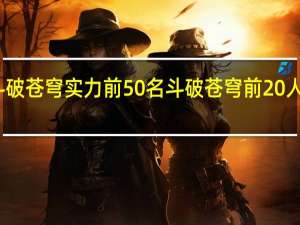 斗破苍穹实力前50名 斗破苍穹前20人物排行