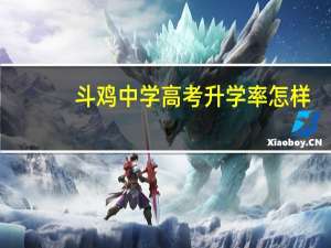 斗鸡中学高考升学率怎样