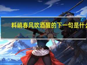料峭春风吹酒醒的下一句是什么