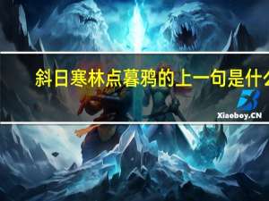 斜日寒林点暮鸦的上一句是什么